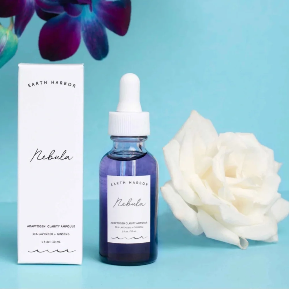 EARTH HARBOR NEBULA Adaptogen Clarity Ampoule 1oz $46 NIB CLEAN BEAUTY